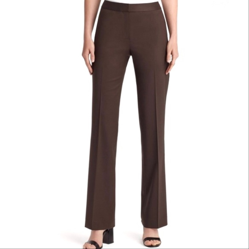 Lafayette 148 New York | Brown Wool Dress High Waist Pants